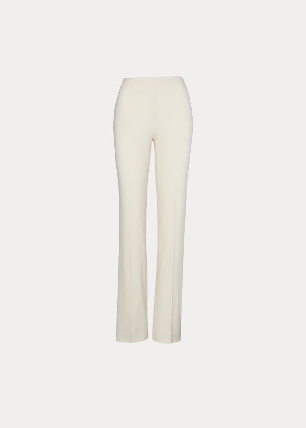 Pantalones Ralph Lauren Mujer Creme - Alandra Wool Crepe - RBKTC7605